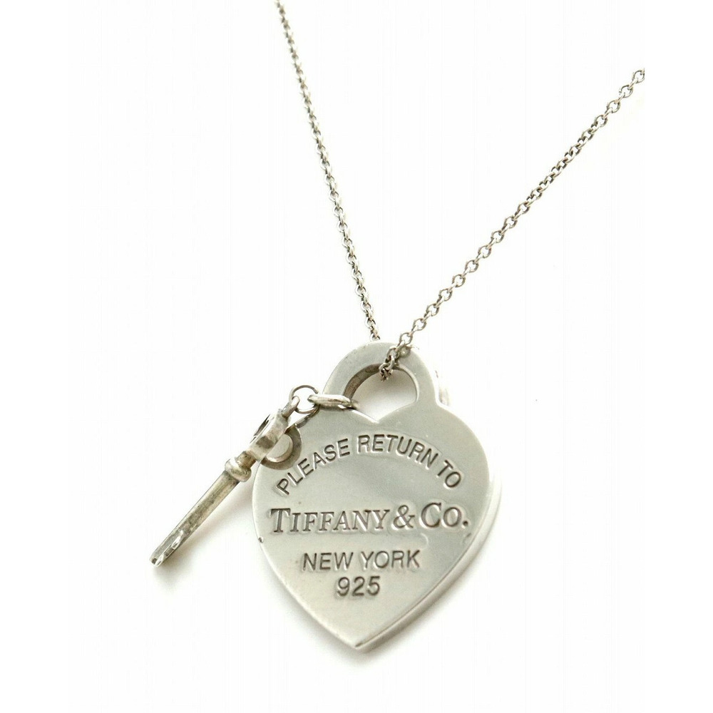 TIFFANYCo Tiffany to Heart Key Pendant Necklace Silver